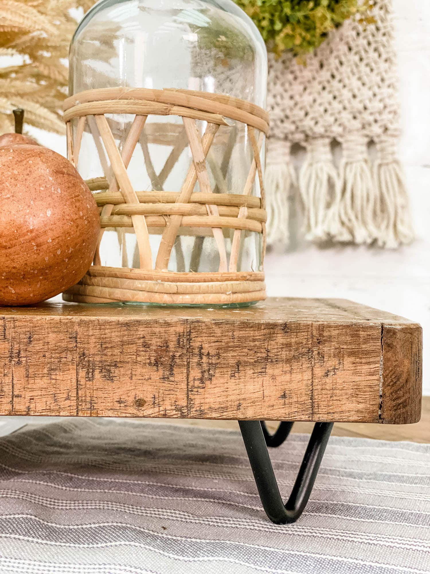 Rustic wood display riser