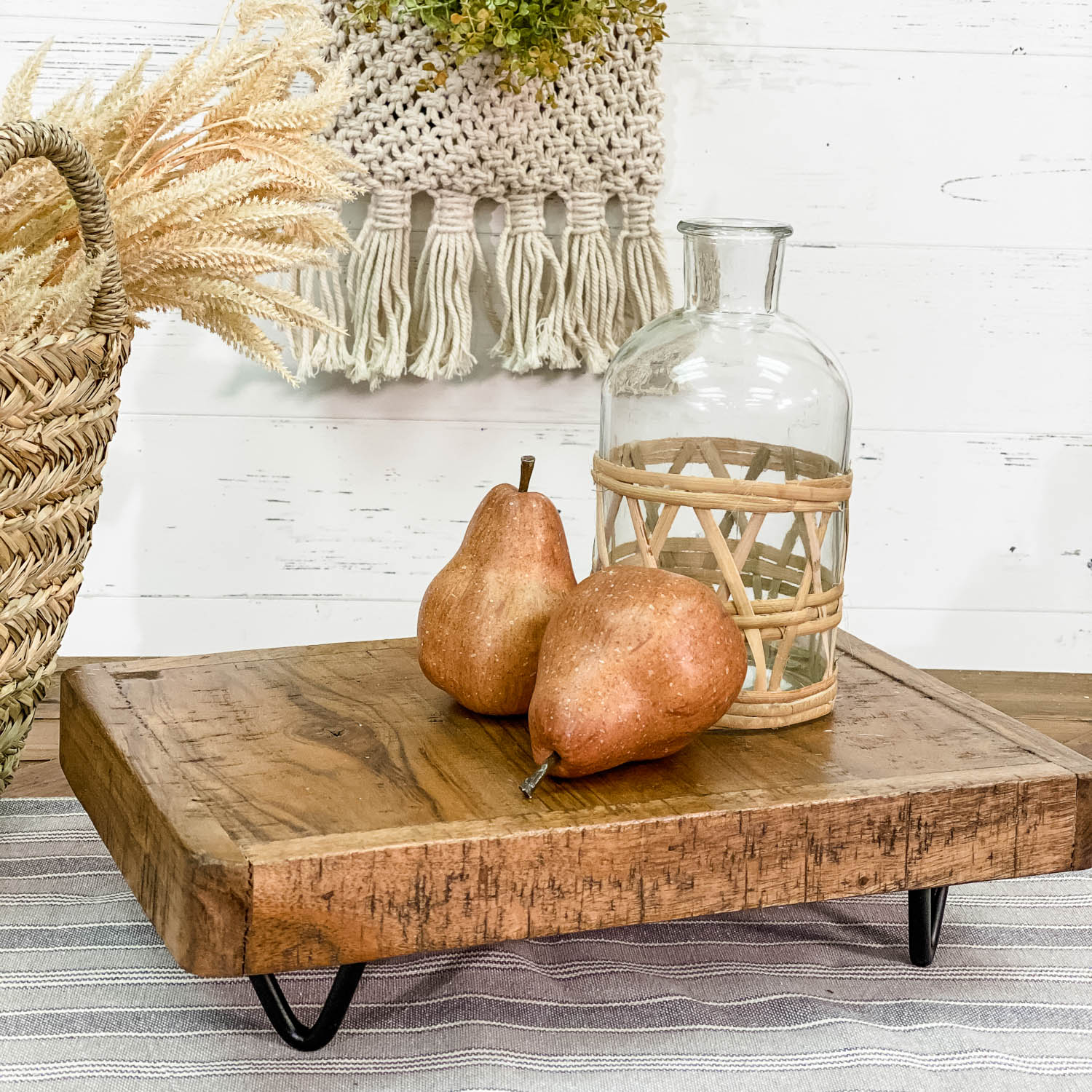 Rustic wood display riser