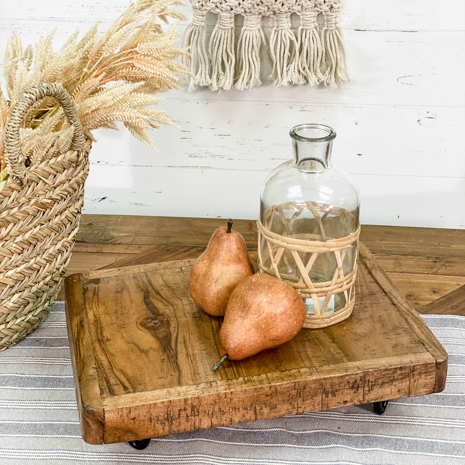 Rustic wood display riser