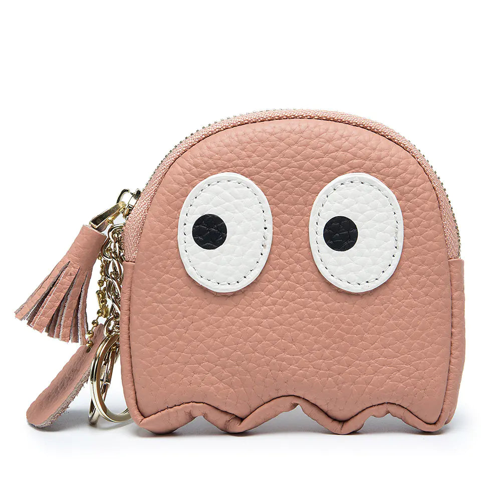 Mini genuine cowhide leather coin purse