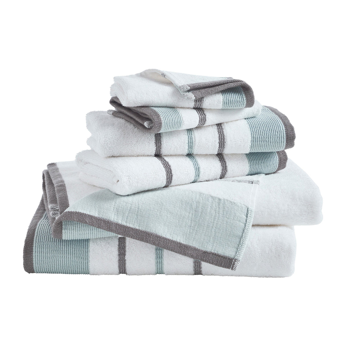 Noelle Decorative Stripe Cotton Towel Collection