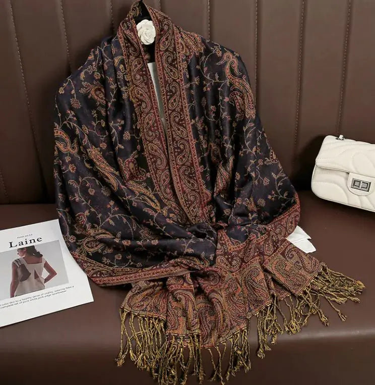Printed cashmere shawl