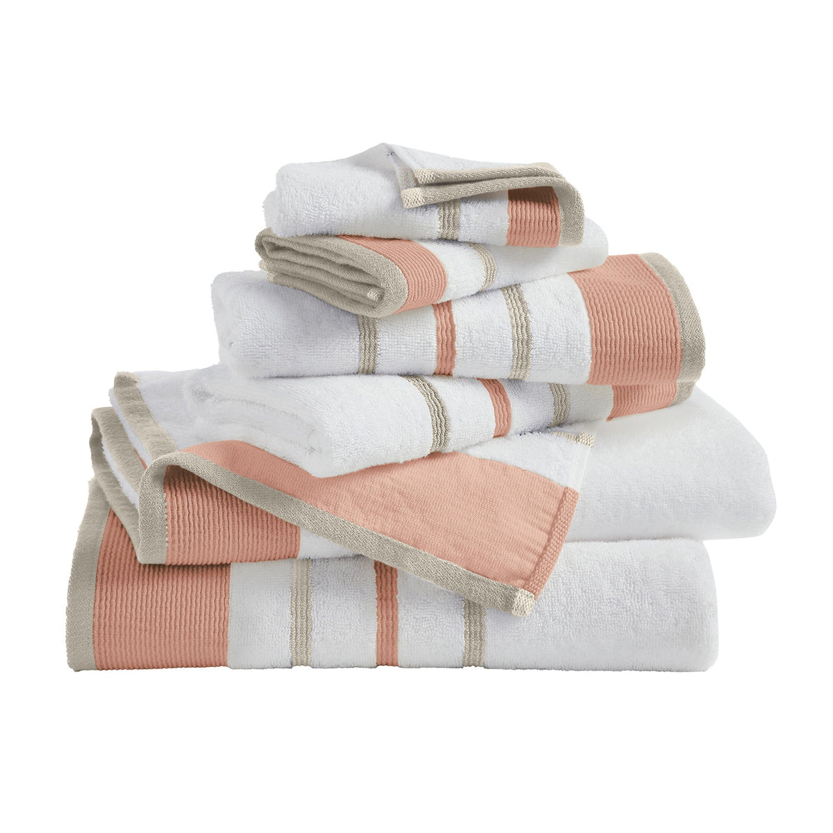 Noelle Decorative Stripe Cotton Towel Collection