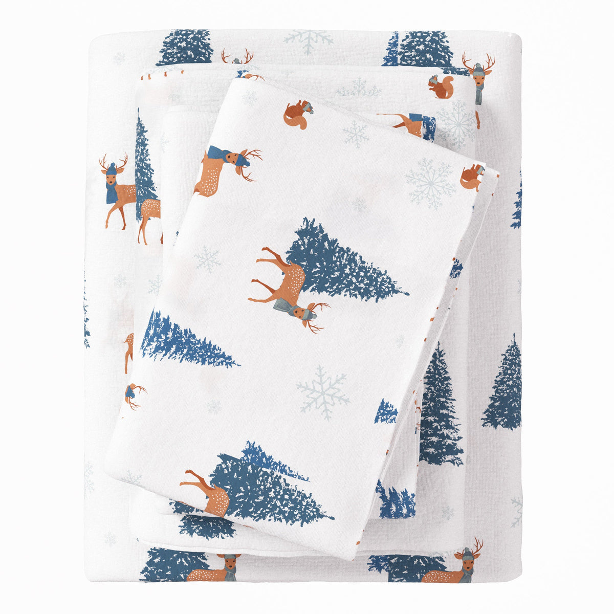 Whittaker Turkish Cotton Christmas Flannel Sheet Set