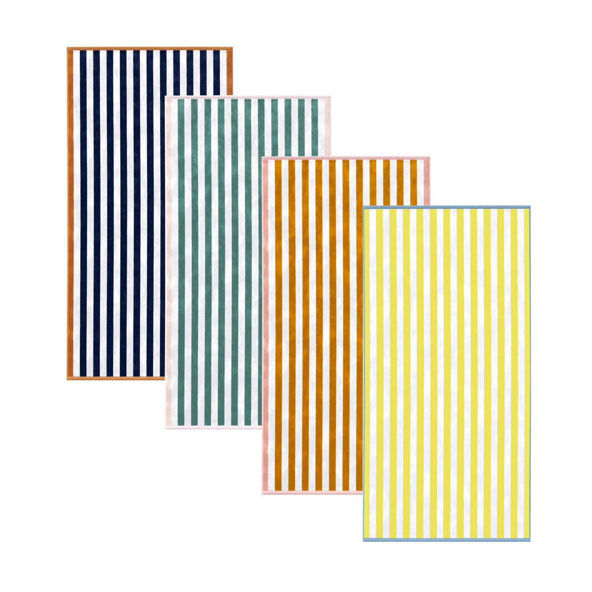 Santa Cruz Striped Cotton Velour Beach Towels